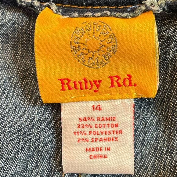 Ruby Rd. Lightweight Jean Jacket size 14 - Picture 4 of 4